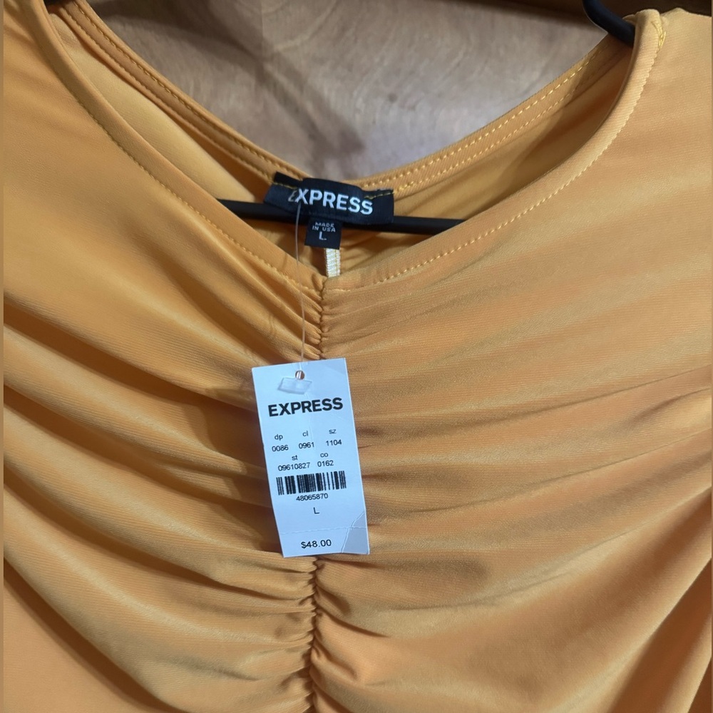 Express Ruched Long Sleeve Blouse - Picture 2 of 4